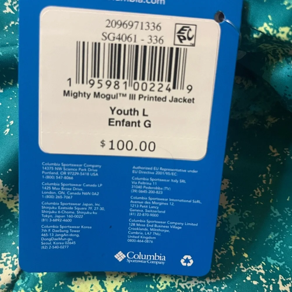 Columbia Girl's Mighty Mogul ll Insulated Jacket Size Youth Large Omni Heat